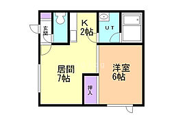 レイトンハウス・3 1LDKの間取図画像