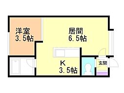 ロイヤルF 1LDKの間取図画像