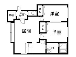 間取図画像 2LDK