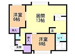 間取図画像 2LDK