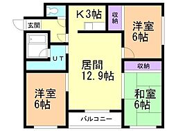 ジュエルパレス5・7 3LDKの間取図画像