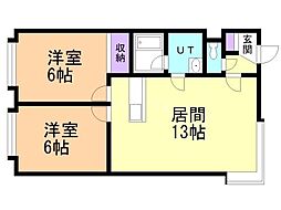 間取図画像 2LDK