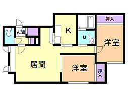 間取図画像 2LDK