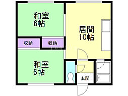 クラシード神楽岡 2LDKの間取図画像