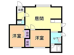 マリノA 2LDKの間取図画像