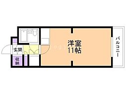 武王プラザ ワンルームの間取図画像