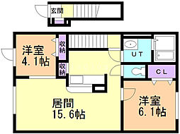 間取図画像 2LDK