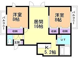間取図画像 2LDK