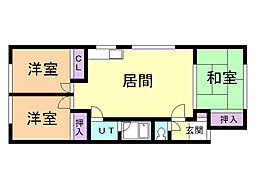 ロワール 3LDKの間取図画像