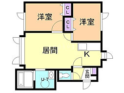 ダヴィンチ 2LDKの間取図画像