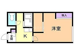 レオパレス錦町通り 1Kの間取図画像