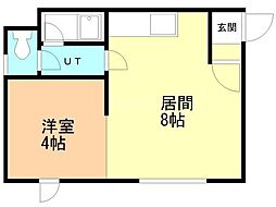 すずらんハイツ 1LDKの間取図画像