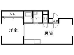 グランデ8 1LDKの間取図画像