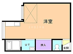 コートプラネットA ワンルームの間取図画像