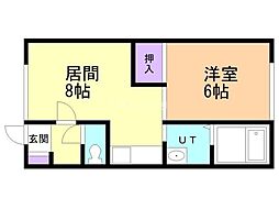 フロム・KA 1LDKの間取図画像