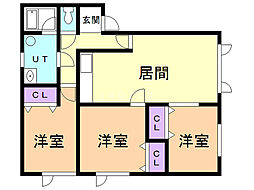 ブルーハイツ 3LDKの間取図画像