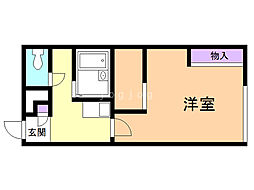 レオパレスソレイユ 1Kの間取図画像