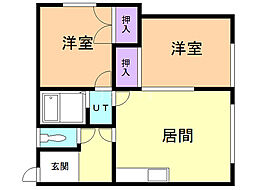 つつみハイツパート1 2LDKの間取図画像