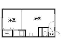シャトレ8・23A 1DKの間取図画像