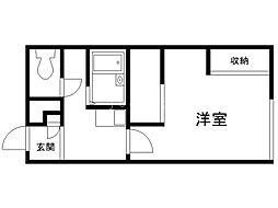 レオパレスオーキッド 1Kの間取図画像