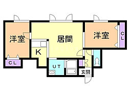 リナージュ・B 2LDKの間取図画像