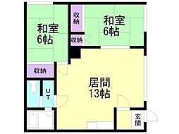 間取図画像 2LDK