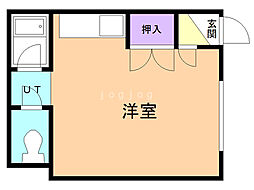 カーサビアンカ ワンルームの間取図画像
