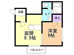 イーグル311 1DKの間取図画像