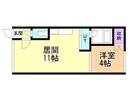 フォレストー1 1LDKの間取図画像