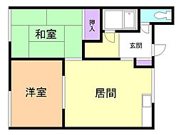 サンコーマンション 2LDKの間取図画像