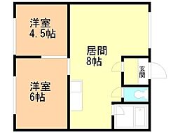ハイツサンフラワー 2DKの間取図画像