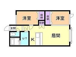 間取図画像 2LDK