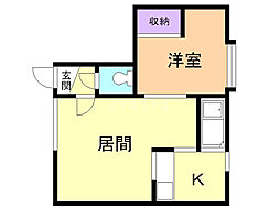 グランビア 1LDKの間取図画像
