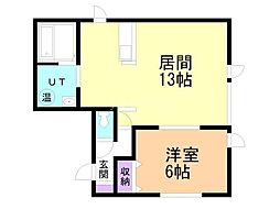 四季の花北欧館C 1LDKの間取図画像