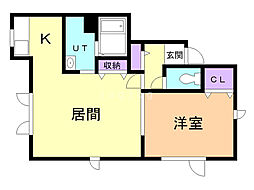 間取図画像 1LDK