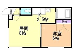 メモリコート 1LDKの間取図画像