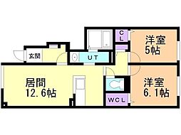 間取図画像 2LDK