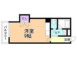 サニーパレス忠和 ワンルームの間取図画像