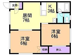 間取図画像 2LDK