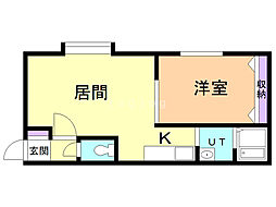 ビランドリー 1LDKの間取図画像