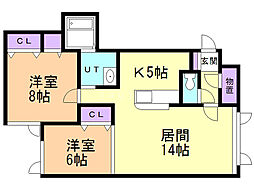 間取図画像 2LDK