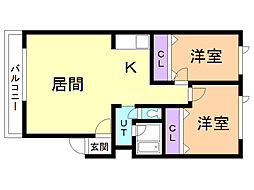 コーポ栗栖　Ｂ棟 2階