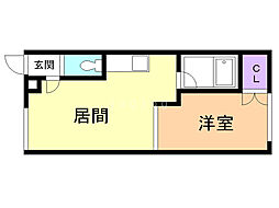 ハンドレットヴィレッジH 1LDKの間取図画像