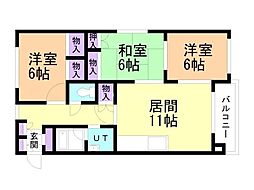 豊岡2条ハイツ 3LDKの間取図画像