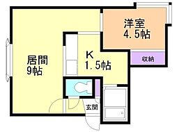 グランビア 1LDKの間取図画像