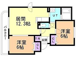 ベル・グランデ.A 2LDKの間取図画像