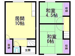 坂下アパート 2LDKの間取図画像