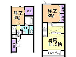 T.M.S-C 2LDKの間取図画像