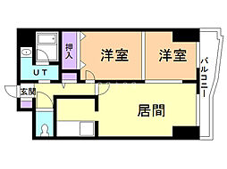 センチュリー旭川 2LDKの間取図画像