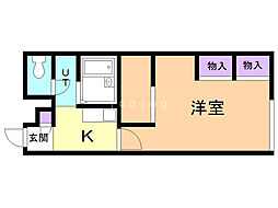 レオパレスJ 1Kの間取図画像